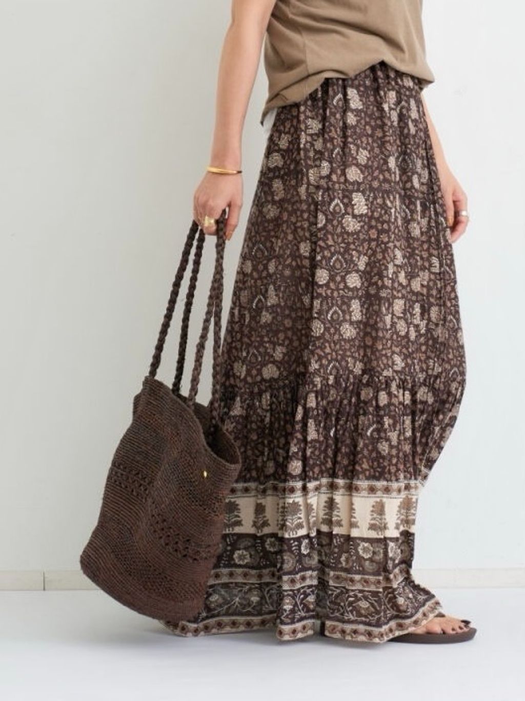 INDIAN LONG SKIRTのコーディネートスナップ（PR Sasaki）｜L