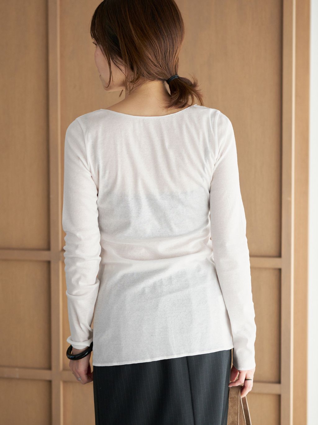 plage＊C/Cuナノシア 2way ロンT C/Cuナノシア 2way ロンTのコーディネートスナップ（yoshie）｜Plage