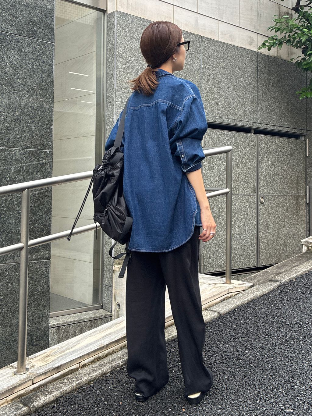 WEB限定/追加》LE DENIM BDUデニムシャツのコーディネートスナップ