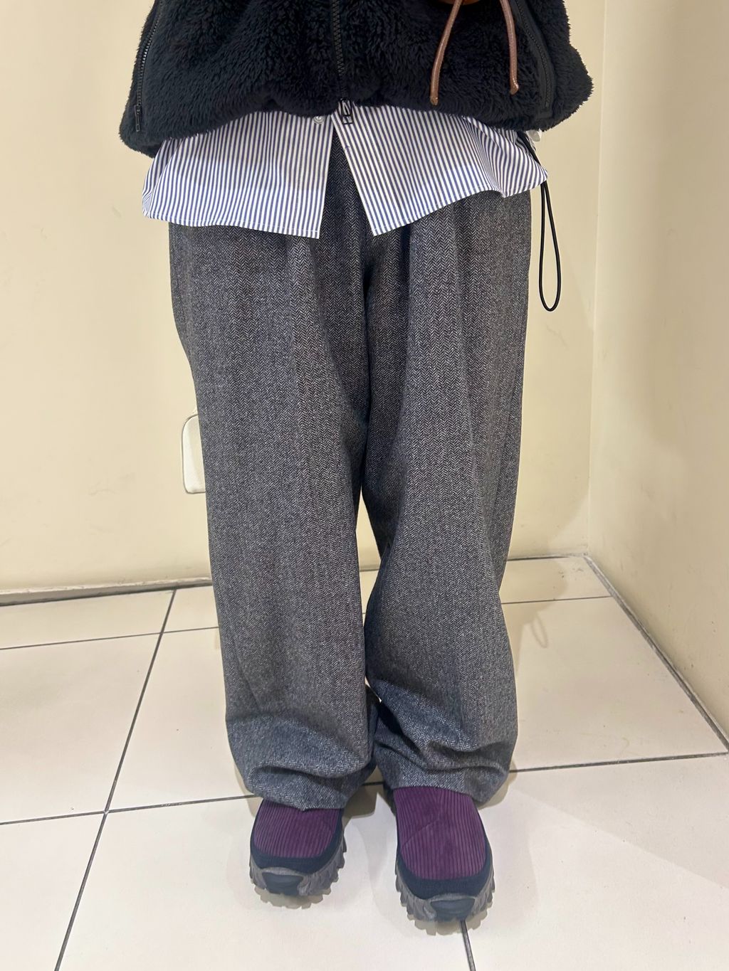 追加》ECOPEL ソフトフリースファーブルゾンのコーディネートスナップ