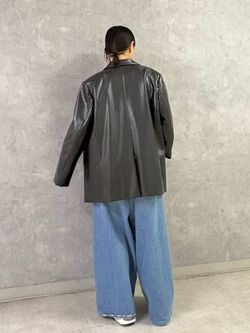 journal standard luxe SUNDAY ジャケット SUNDAY FAUXレザージャケットのコーディネートスナップ（K.H