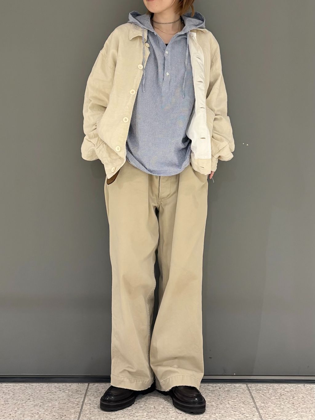 OX フードシャツのコーディネートスナップ（M.K）｜journal standard