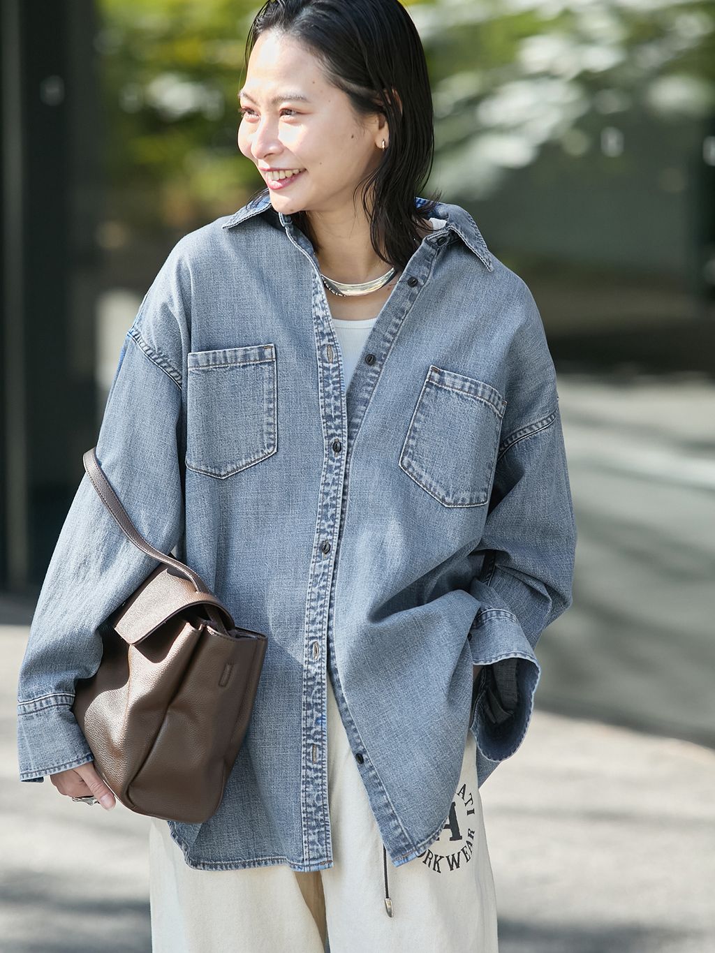 追加》ライトオンスデニムシャツのコーディネートスナップ
