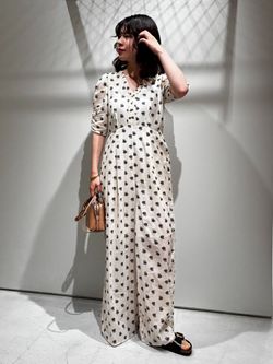 別注》ne Quittez pas / ヌキテパ Cotton Dobby Stripe Flower Print