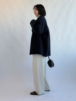 シリーズあり/追加》souple wool ダブルフェイスミドルコートの