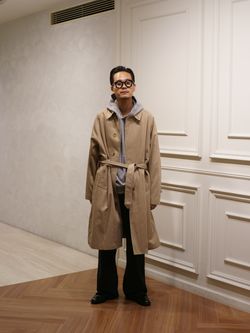 L`etiquette × EDIFICE】ライダーコートのコーディネートスナップ（ZeN