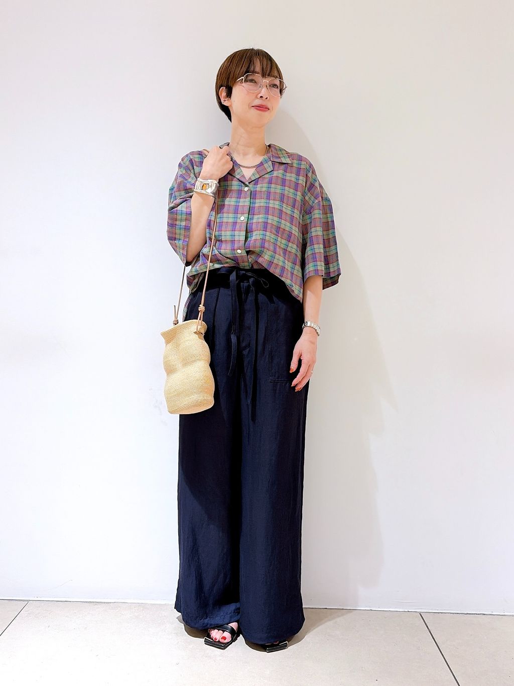 SHEN TANAKA*S ハーフスリーブシャツのコーディネートスナップ（naoko