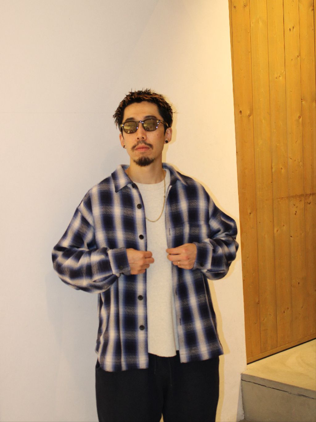 ROTOL × WISM別注 Ombre Check Flannel Shirtのコーディネートスナップ