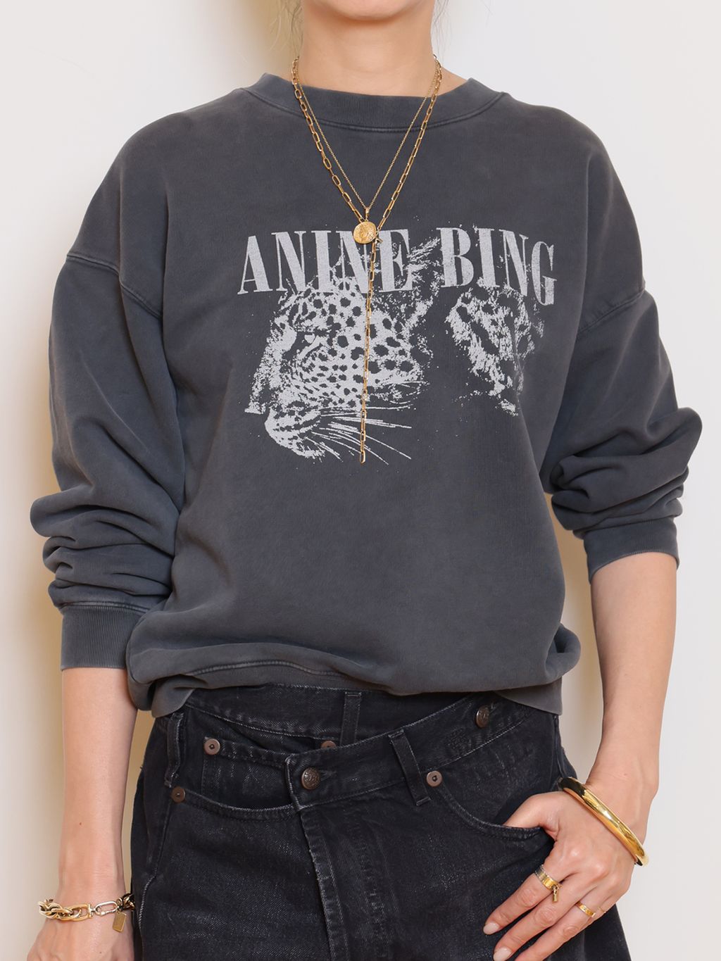 ANINE BING/アニン ビン】 LEOPARD スウェットのコーディネート