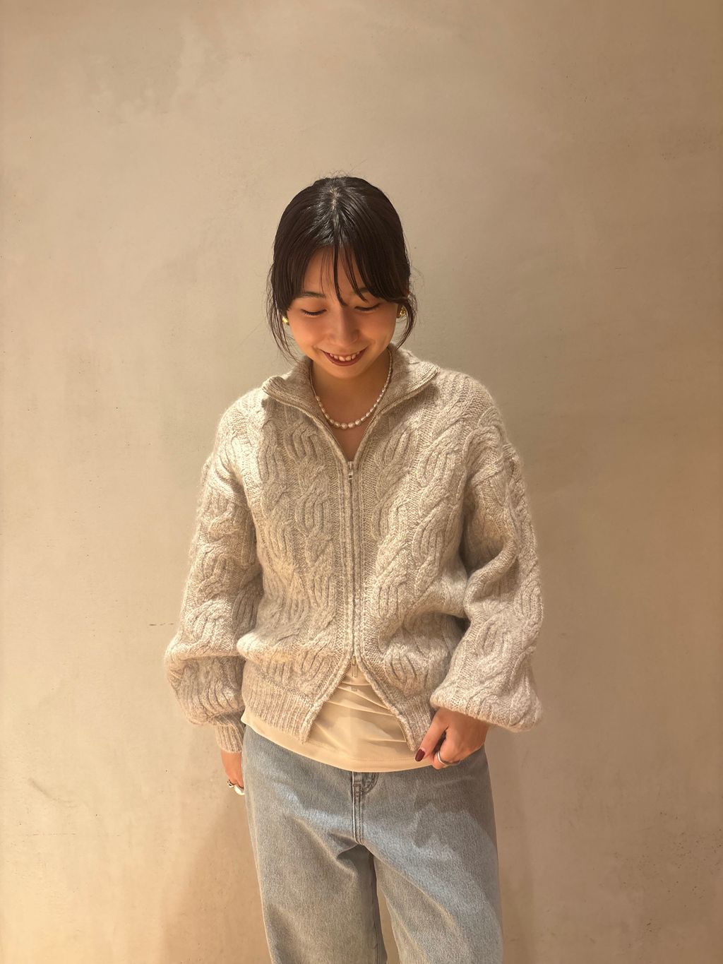 Plage les tendre Alan zip up ニット