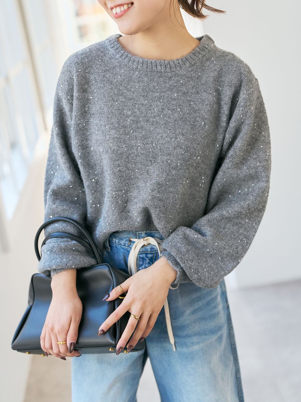 スピックアンドスパン5 1/2 12OZ DRAWSTRINGDENIM 5 1/2 12OZ DRAWSTRINGDENIMのコーディネートスナップ（Momoka
