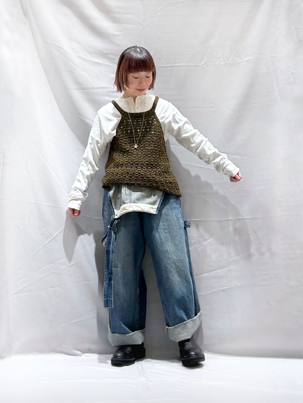 MAYDI】hand-knitted Tank Topのコーディネートスナップ（A.T