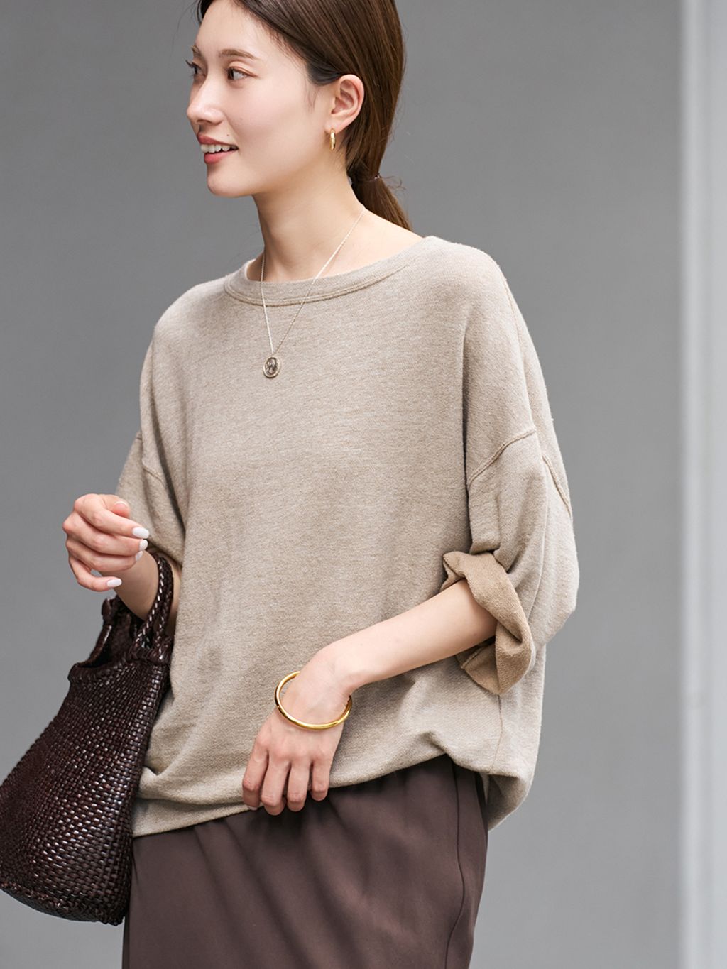 ≪追加≫LINEN TERRY LOOSEプルオーバー2のコーディネートスナップ