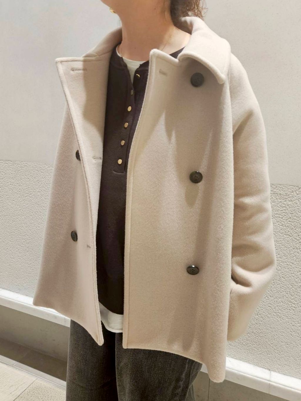 追加3》S160スタンドカラーショートコートのコーディネートスナップ