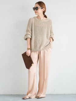 Lily Linen アゼ プルオーバーのコーディネートスナップ（MIZU