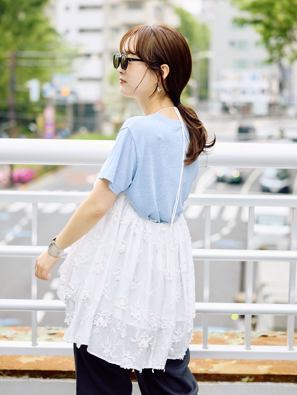 crinkle crinkle crinkle SLOBE別注 embroidery camisoleの