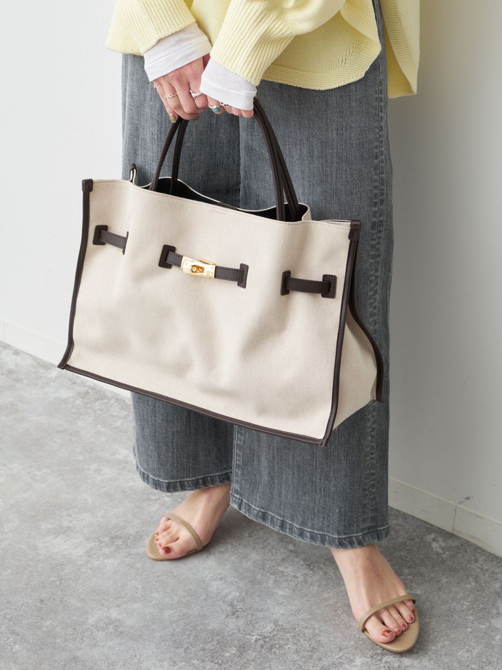 追加2》シアーボートネックプルオーバーのコーディネートスナップ