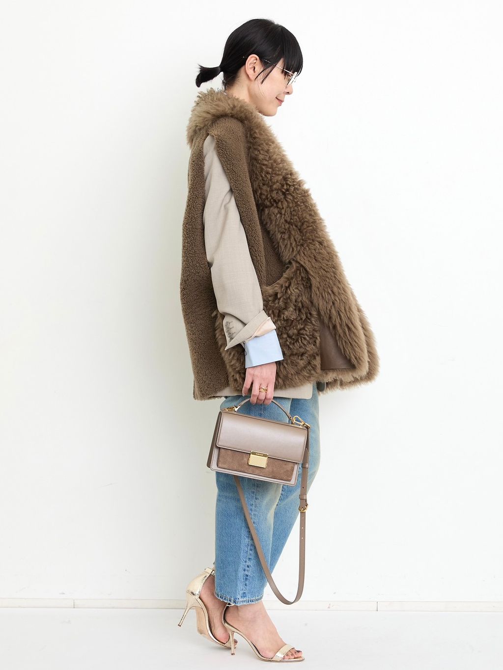 BLANCHA/ブランカ】 MOUTON VESTのコーディネートスナップ（STAFF.T