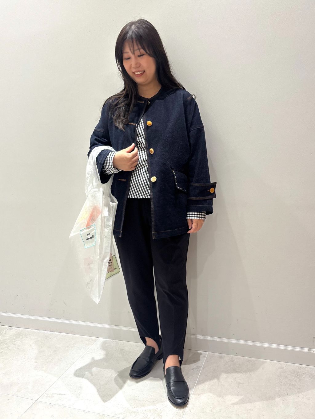 IENA MACKINTOSH HUMBIE DNM JK STU ネイビー MACKINTOSH/マッキントッシュ 別注 HUMBIE NC DNM JK MB STUDS