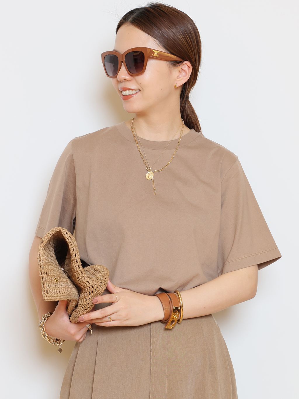 Mme.CREW Tシャツのコーディネートスナップ（HASE）｜MUSE de Deuxieme