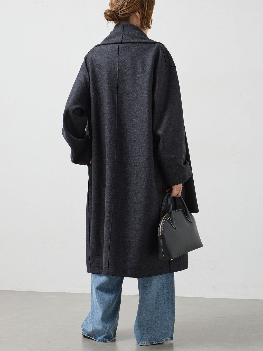 HARRIS WHARF LONDON Women scarf coat light pressed wool コートの
