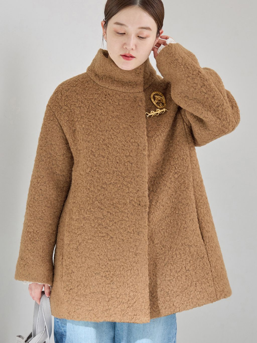 ループインレイハーフコートのコーディネートスナップ（endo）｜IENA