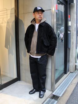ANCELLM / アンセルム GEEP LEATHER JACKETのコーディネートスナップ