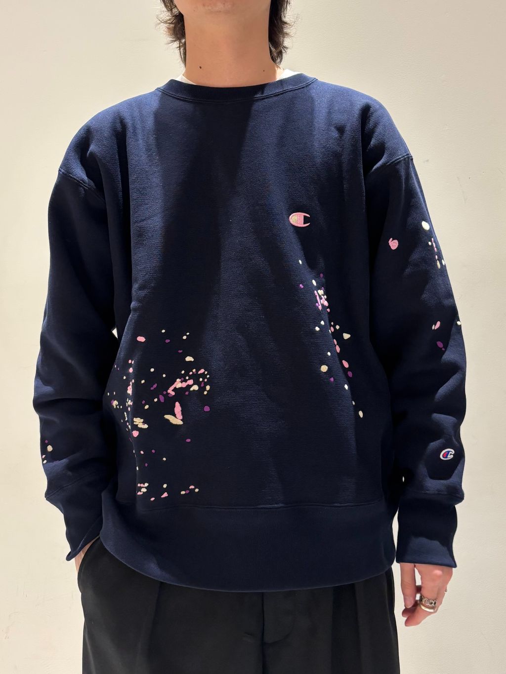CHAMPION / チャンピオン 別注 R/W 刺繍スプラッシュ スウェットの