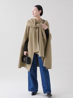 Super140s マントコートのコーディネートスナップ（VERMEIL Online