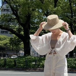 upper hights/アッパーハイツ THE M パフスリーブオールインワンの