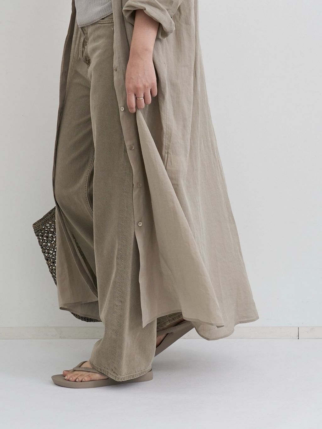 Ramie Shirts Dressのコーディネートスナップ（STAFF.T）｜L