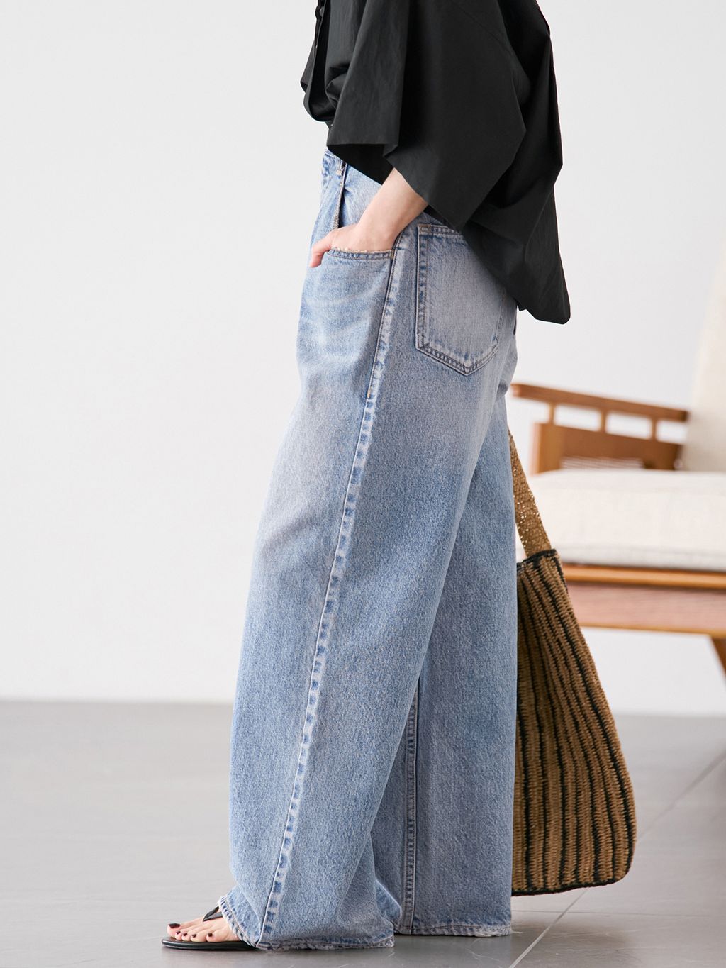 追加予約》R'IAM WIDE デニム 6のコーディネートスナップ（midori