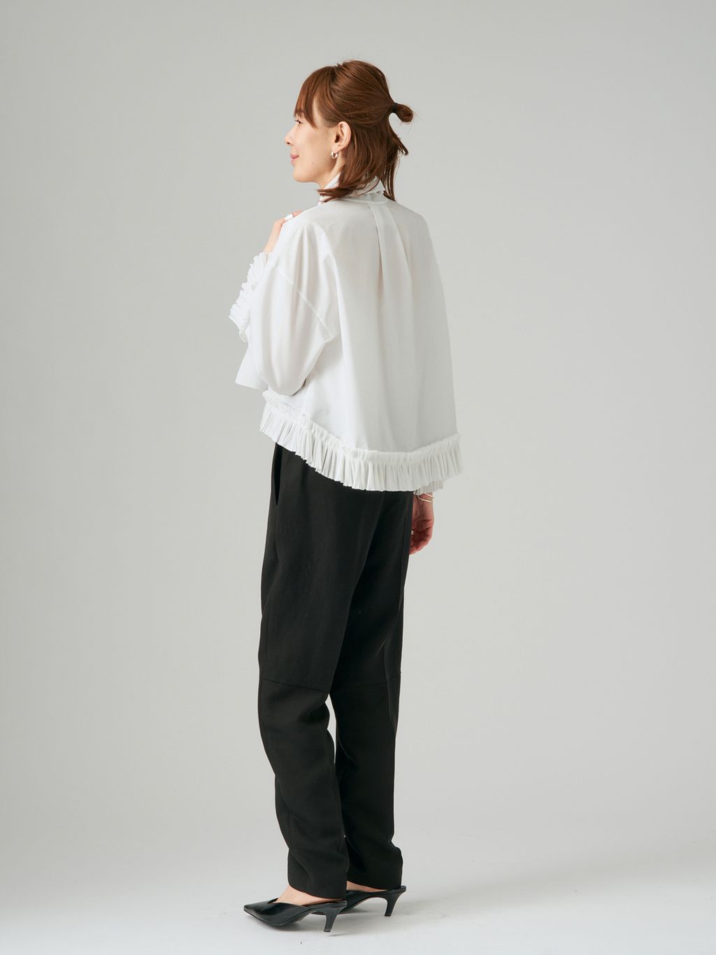 予約》プリーツボウタイブラウスのコーディネートスナップ（VERMEIL