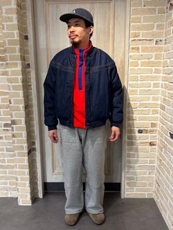 デニム ダービー ジャケットのコーディネートスナップ（坂口 優太