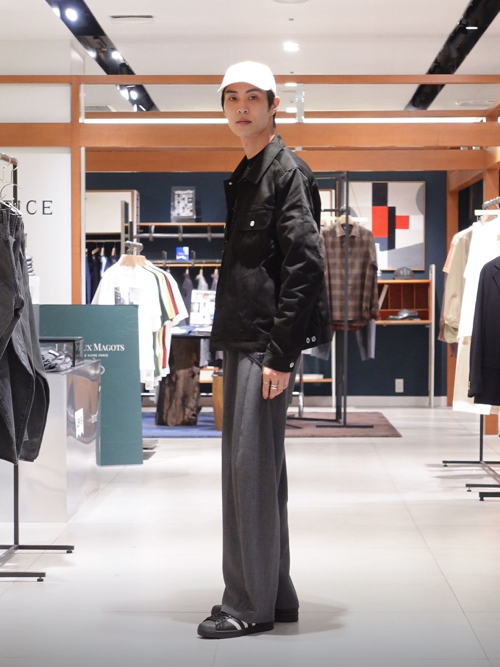 A.P.C. イーストバイウエスト期コーティングジャケット A.P.C.（アー・ペー・セー）別注 satin Jacketのコーディネート