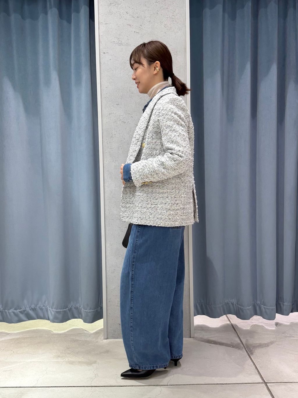 フェードカラービッグポケットシャツのコーディネートスナップ（momoka