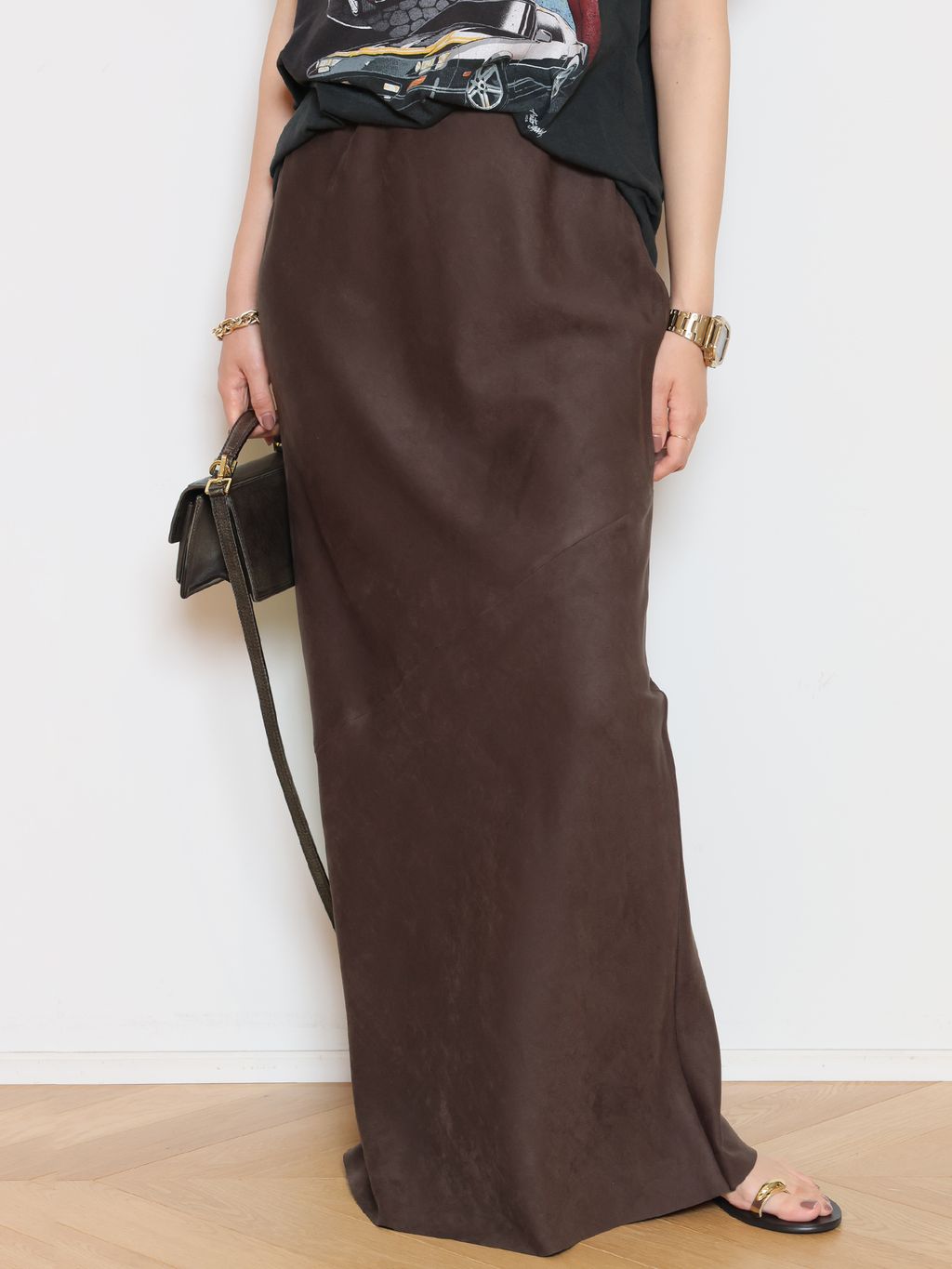 Col Pierrot/コル ピエロ】Fake suede Maxi スカートのコーディネート