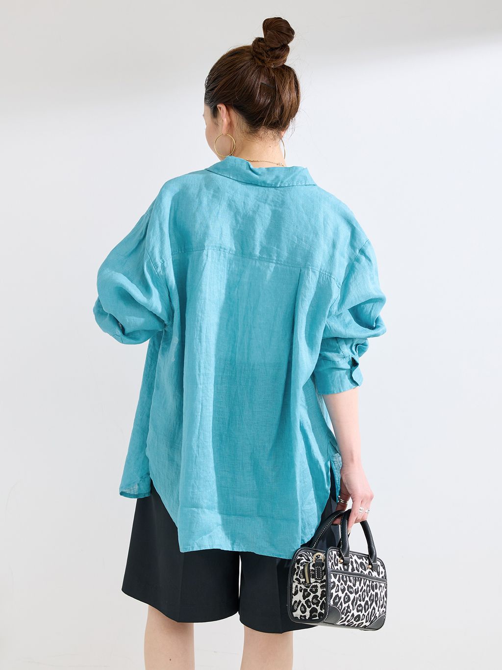 S/Mサイズ展開》手洗い可 / 2WAYフレンチリネンシャツのコーディネート