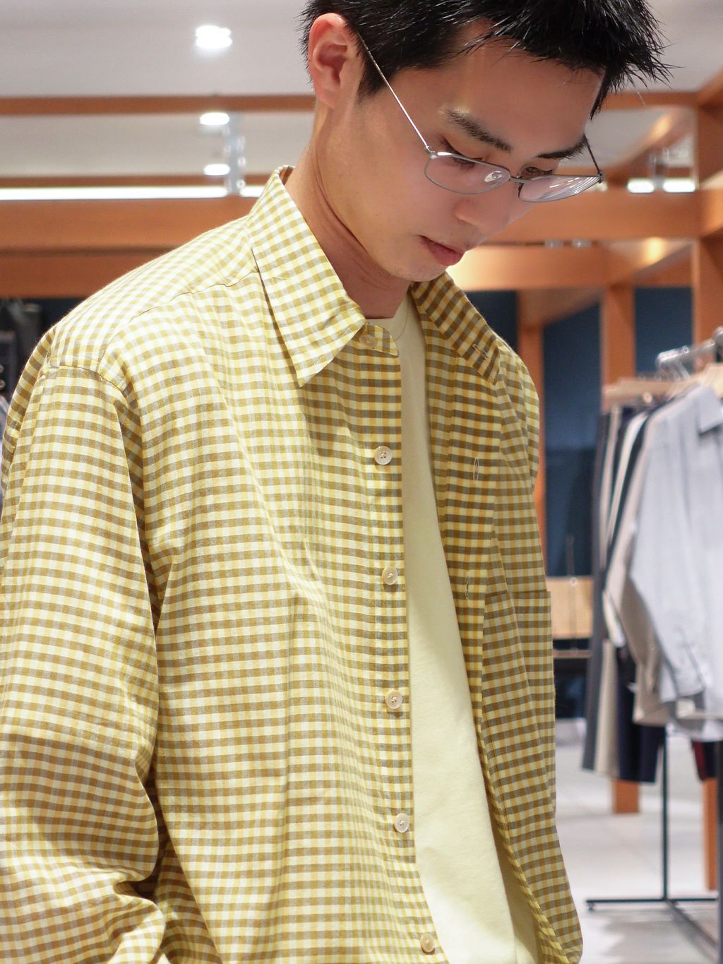AURALEE (オーラリー) AIRLY LIGHT COTTON CHECK BIG シャツの