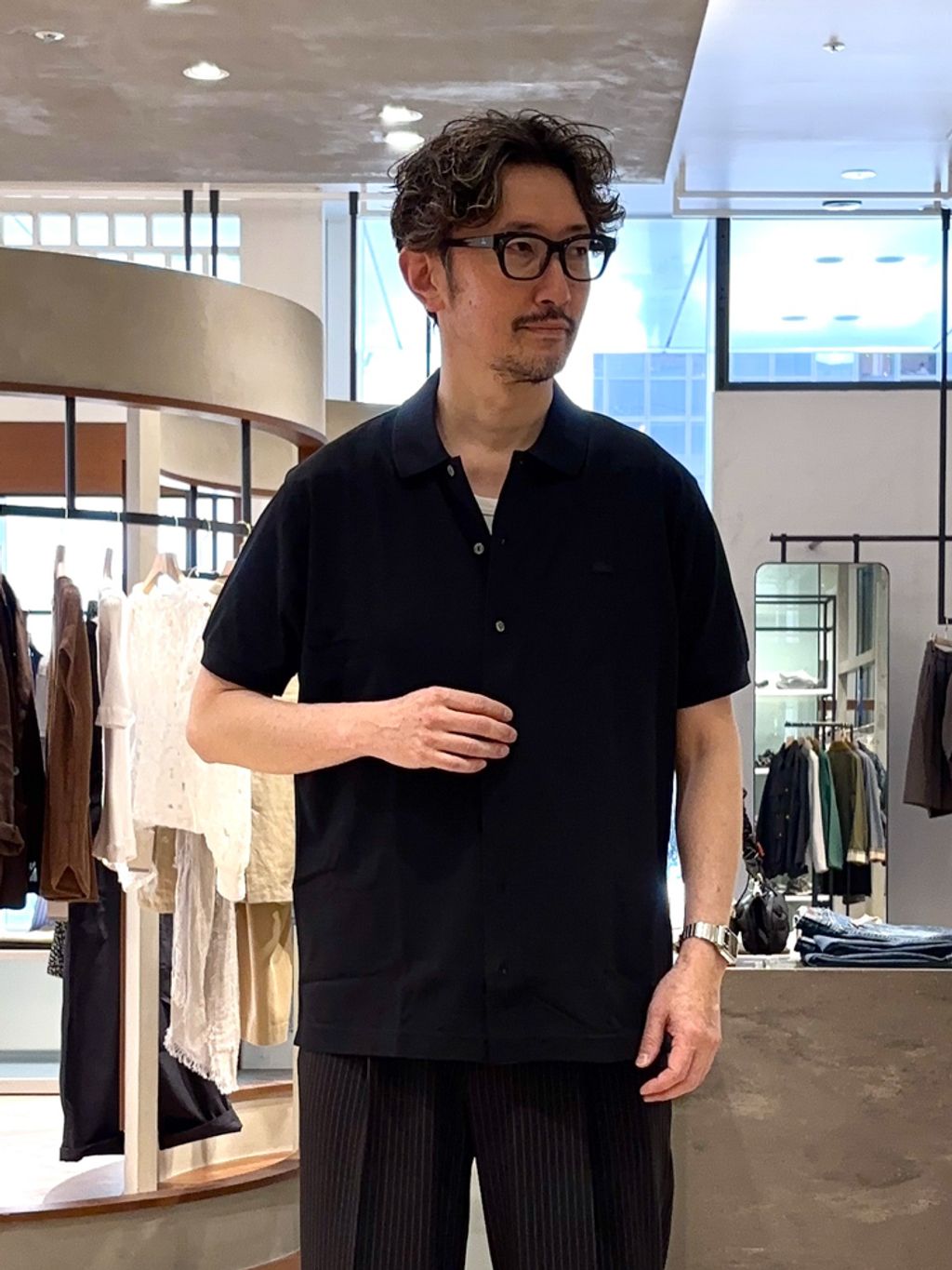 LACOSTE(ラコステ) 別注 COOLMAX フルオープン 半袖ポロシャツの