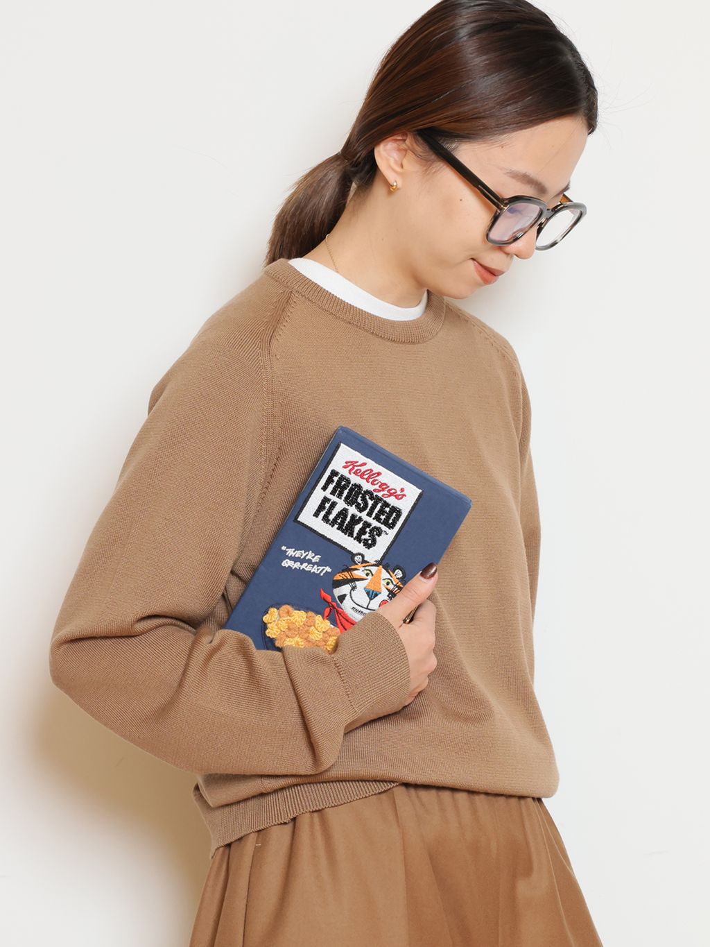 WISH クルーネックプルオーバーのコーディネートスナップ（HASE