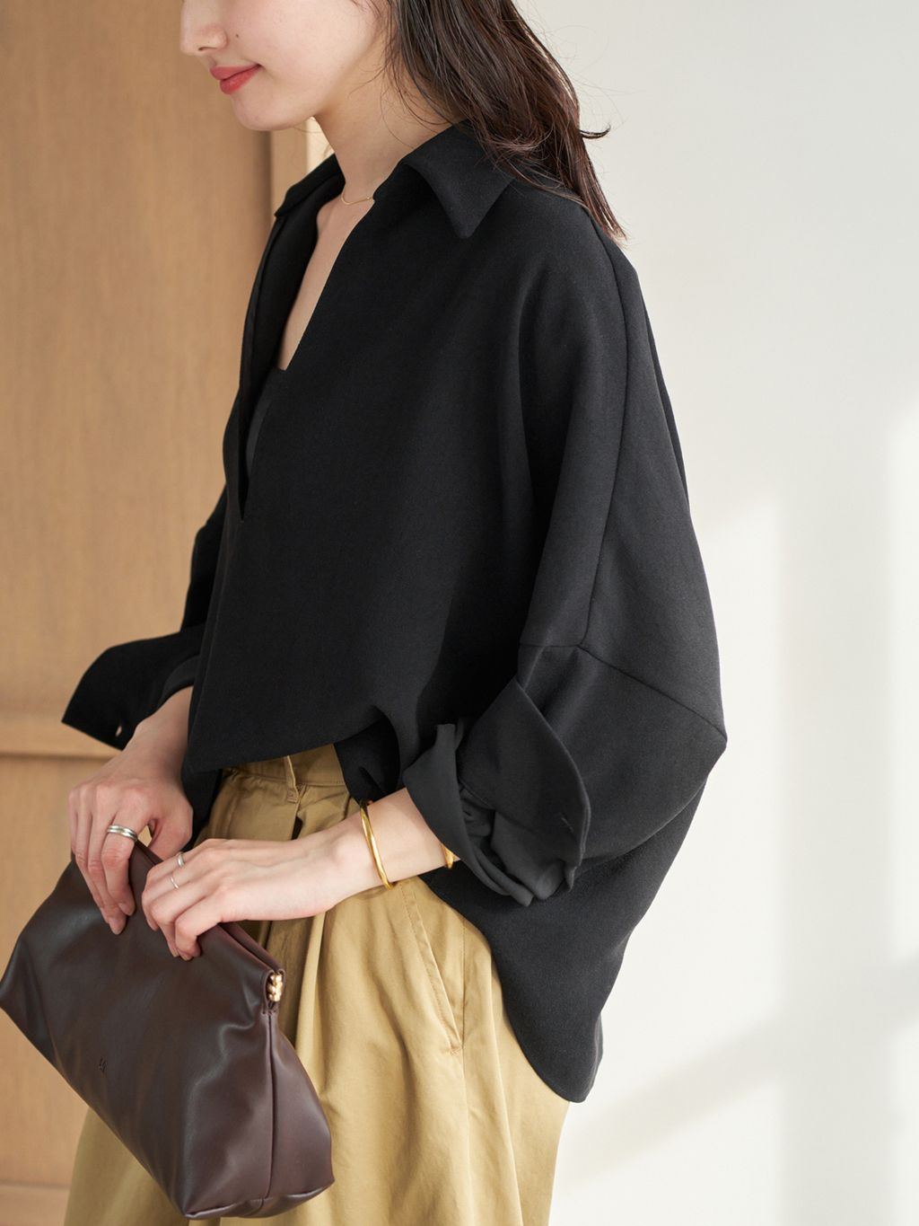 追加》GEORGETTE SKIPPER ブラウスのコーディネートスナップ（mizuka