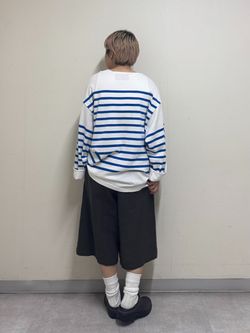 リネンヘリンボン ハーフパンツのコーディネートスナップ（E.M
