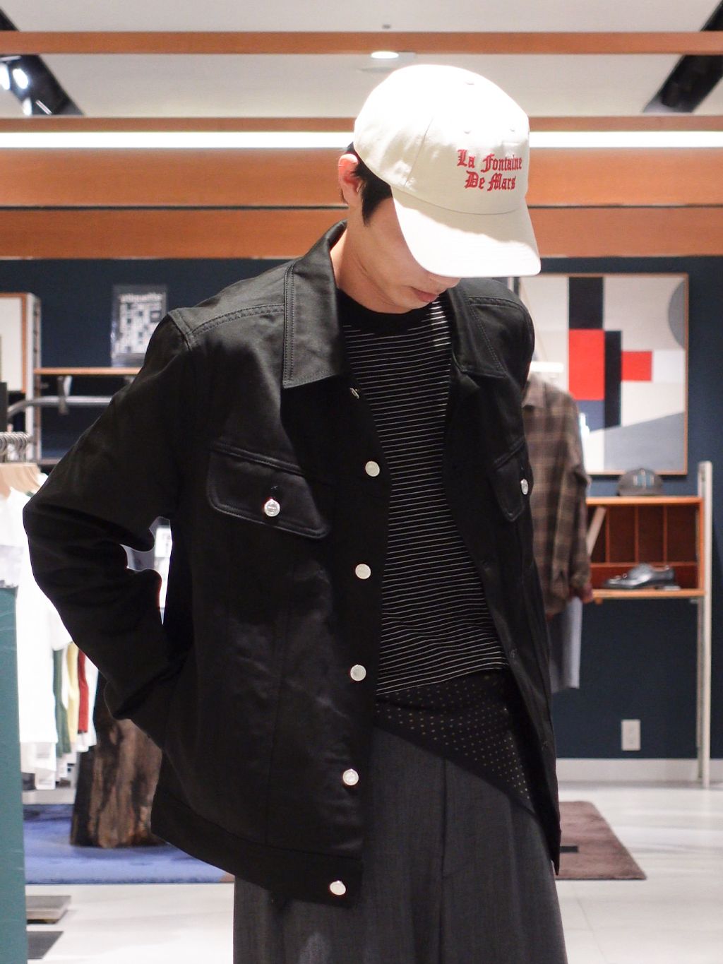 A.P.C.（アー・ペー・セー）別注 satin Jacketのコーディネート