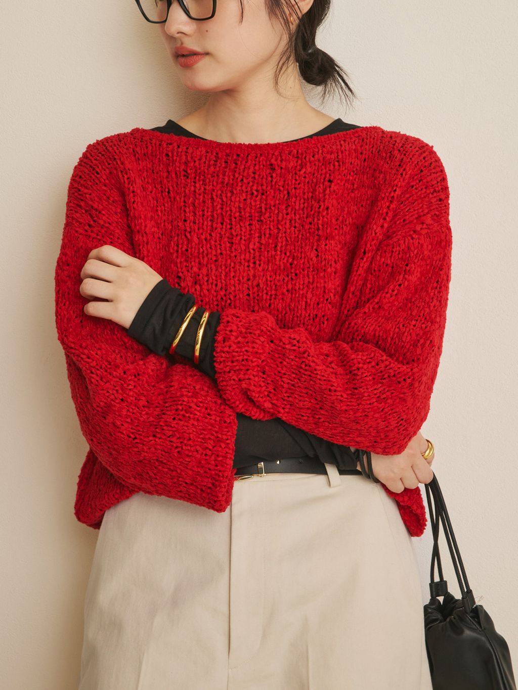 Fringe yarn カーディガンのコーディネートスナップ（mizuka）｜Plage