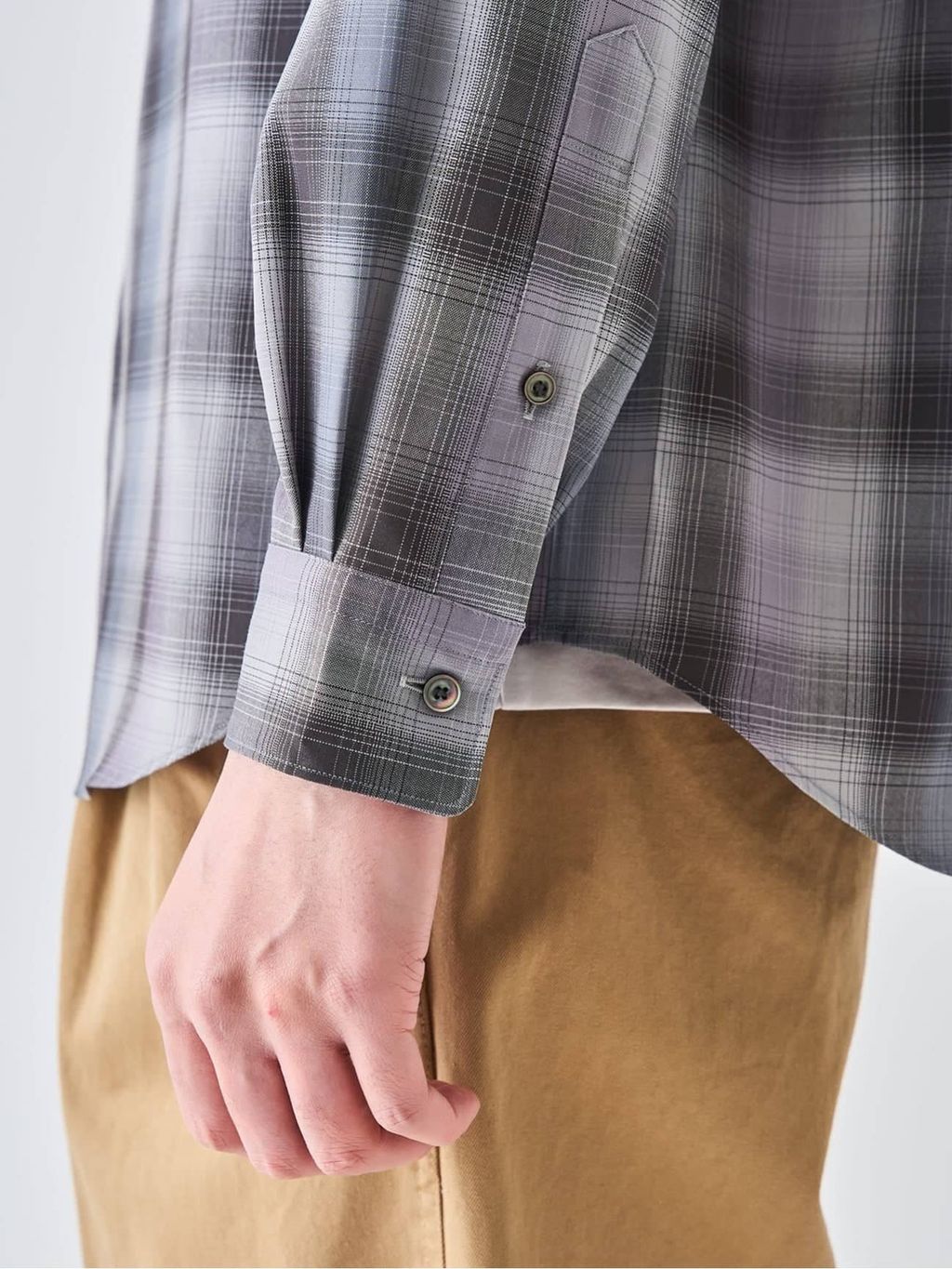 SUPER 120's ウール チェック レギュラー シャツのコーディネート