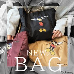 【美品】NOMADIS JOURNAL別注　ミッキー　ディズニー　ブラック NOMADIS】SACW2 Print ミッキー ジャーナルスタンダード別注 別注