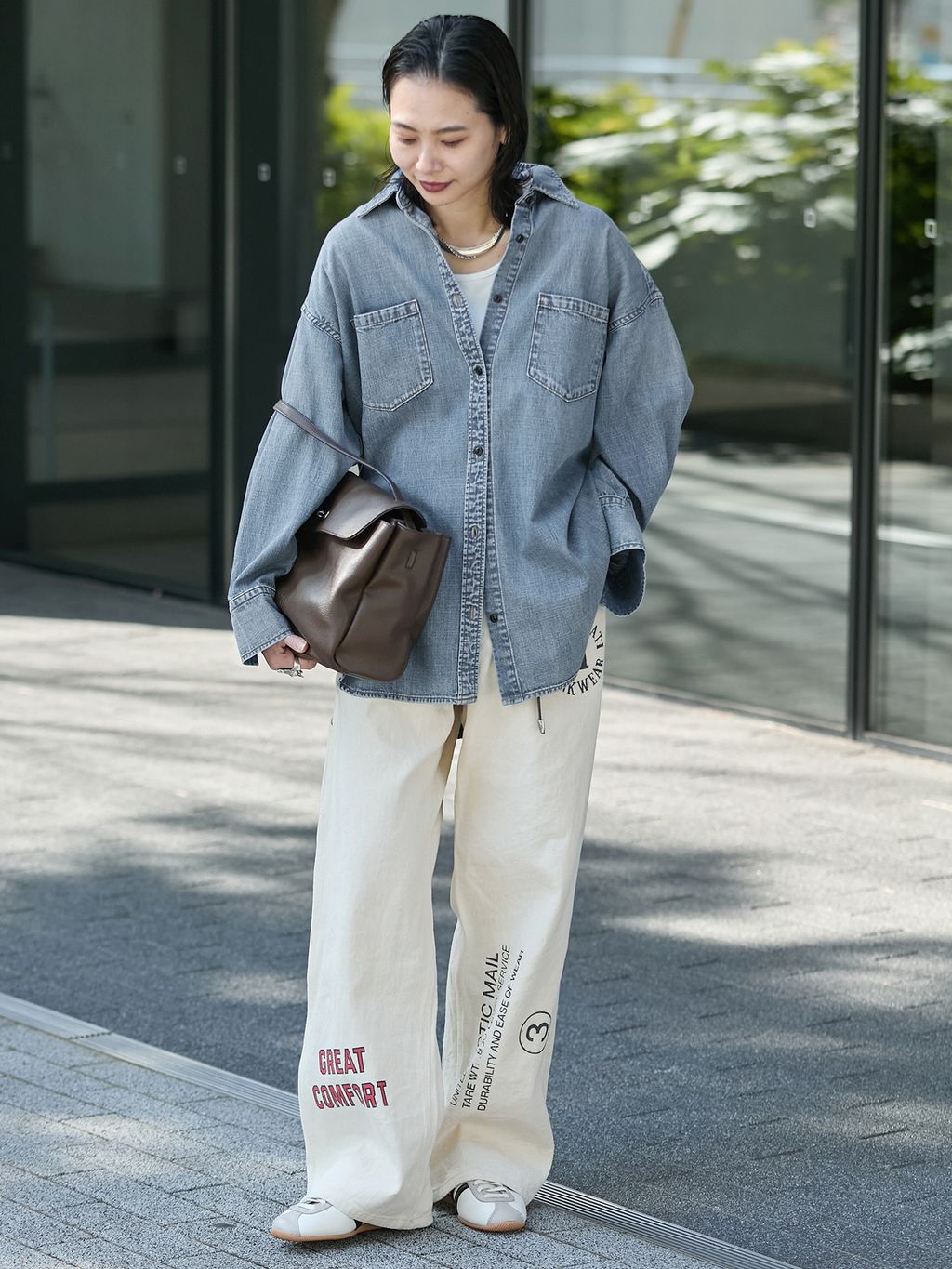 追加》ライトオンスデニムシャツのコーディネートスナップ