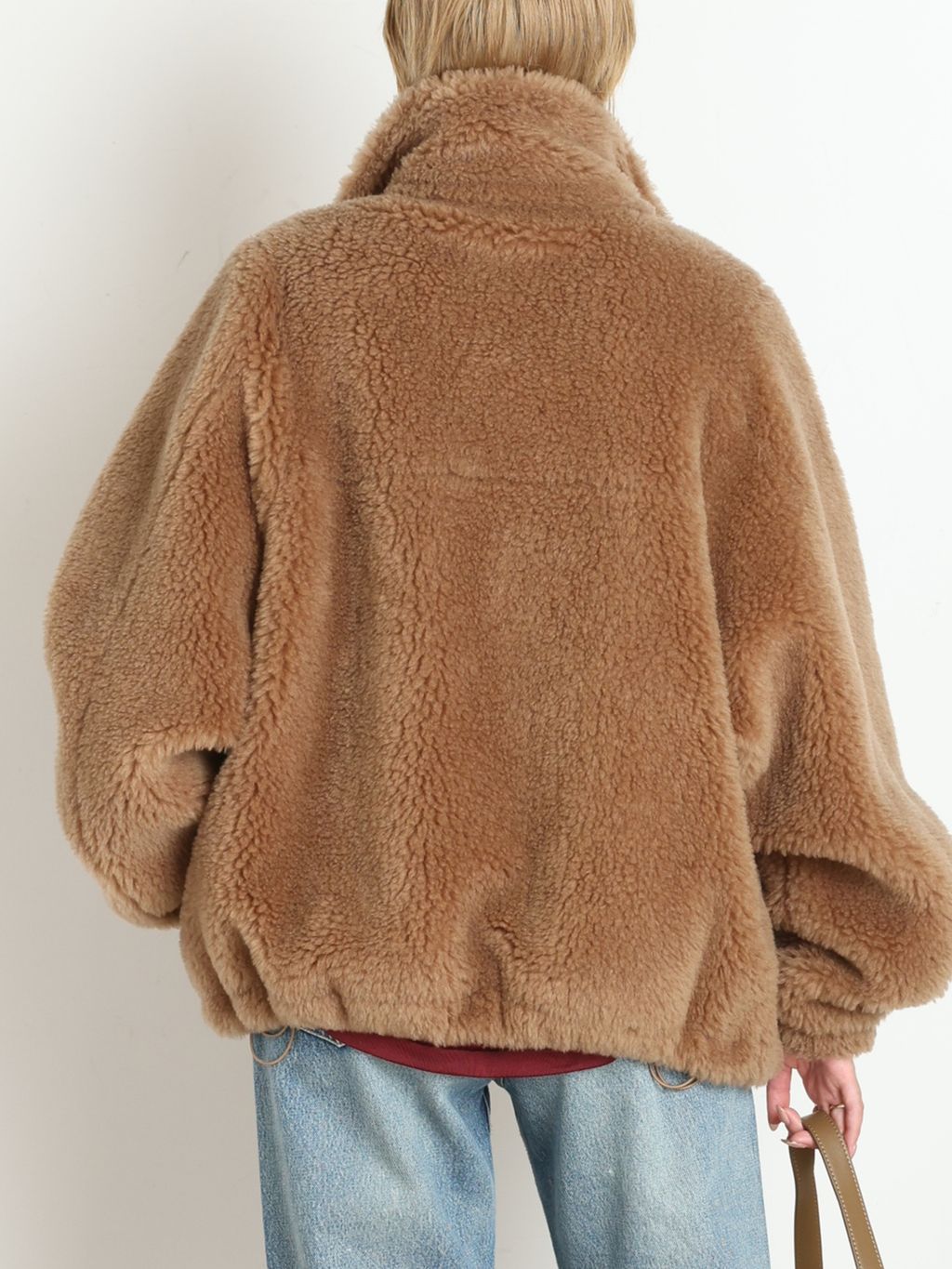 シュシュ 新品・タグ付 AP STUDIO ボアピーコート 38 R2W/アールツーダブリュー】OVERSIZED WOOL SLIK BOA JACKETの