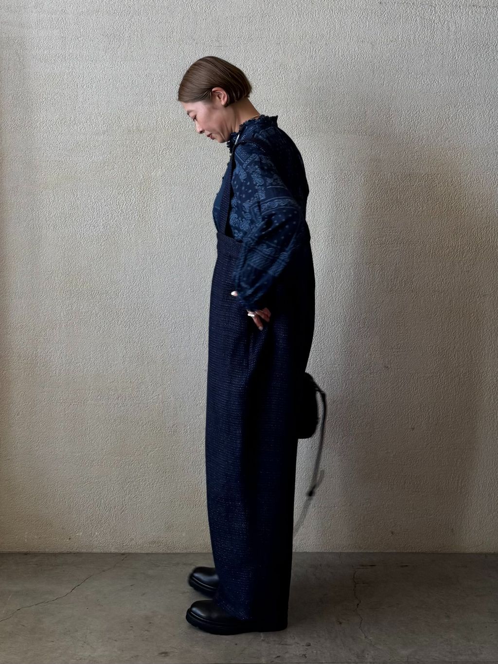 ツィード サスペンダーパンツのコーディネートスナップ（Y.S